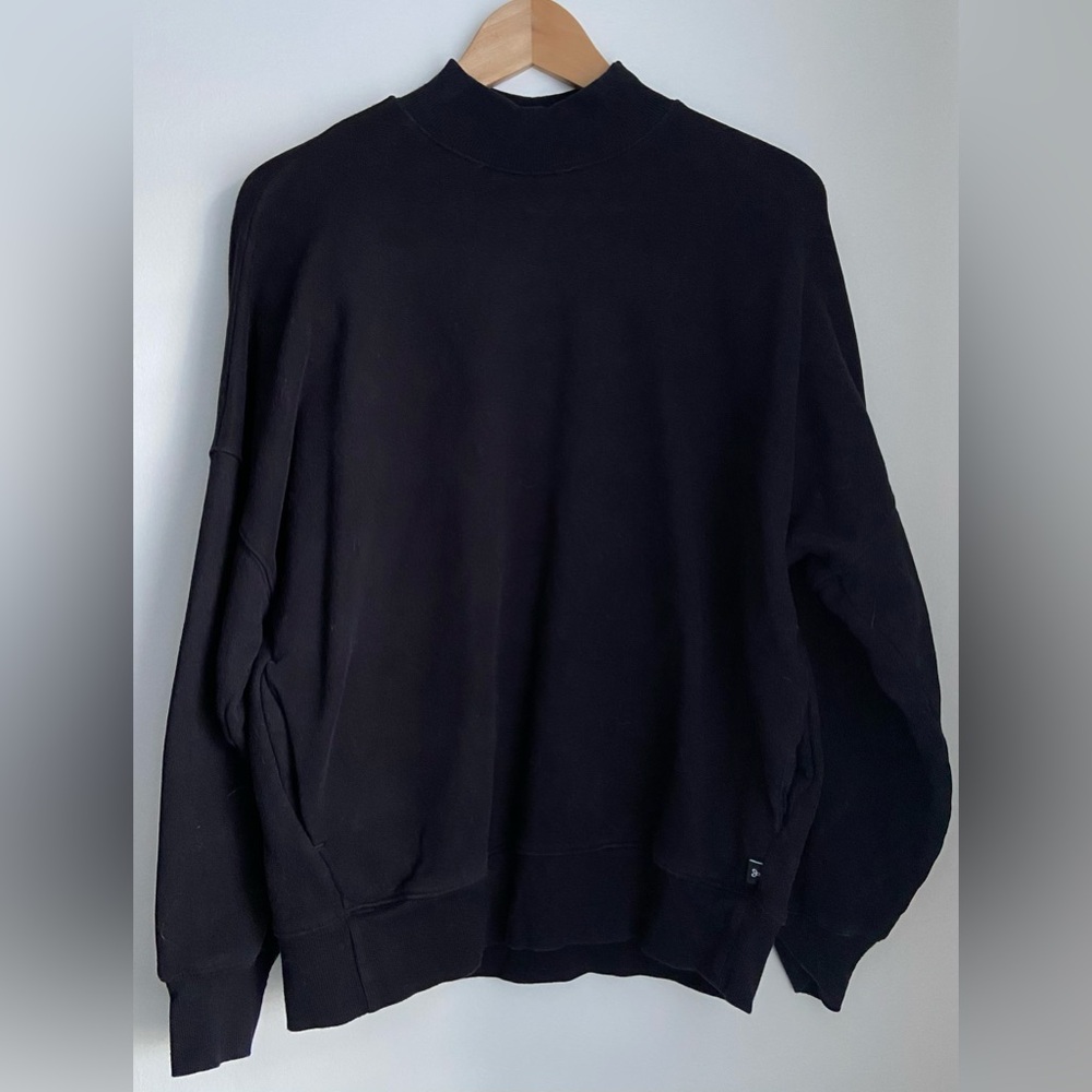 TNA Bubble Fleece Mock Neck Pullover Sweatshirt